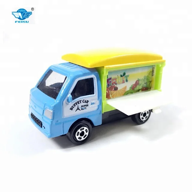 Cool Design Scale Model Car Diecast Toy Car with Open Door Food Truck