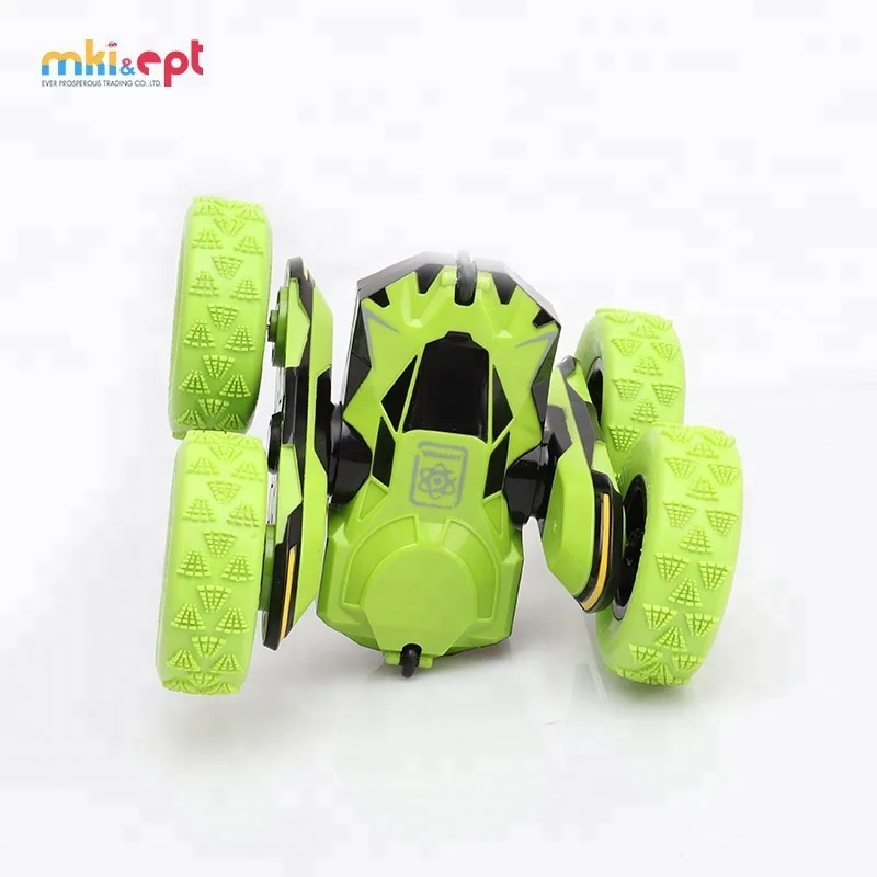 1:28 Fancy Green Special Design RC Remote Control Stunt Rolling Climbing 360 Racing Toy Car for
