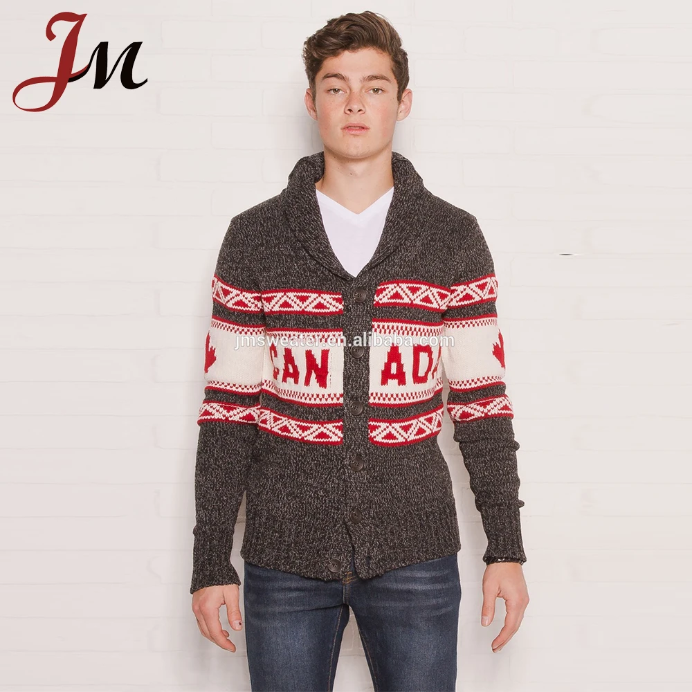 canadhian sweater jacquard ニットガウン
