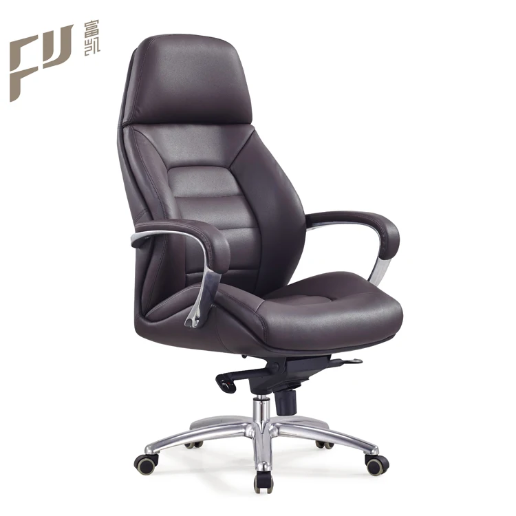 мебель производитель высокая спинка дизайн вращающийся искусственная кожа коричневый босс исполнительный офисный стул