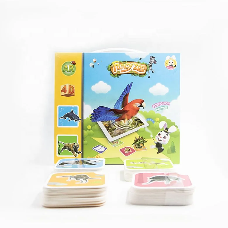 2024 New Products Fancy Zoo 3D Ar Toys Educational Reality Cognitive Toy 4D AR Card Game Machine for Kids