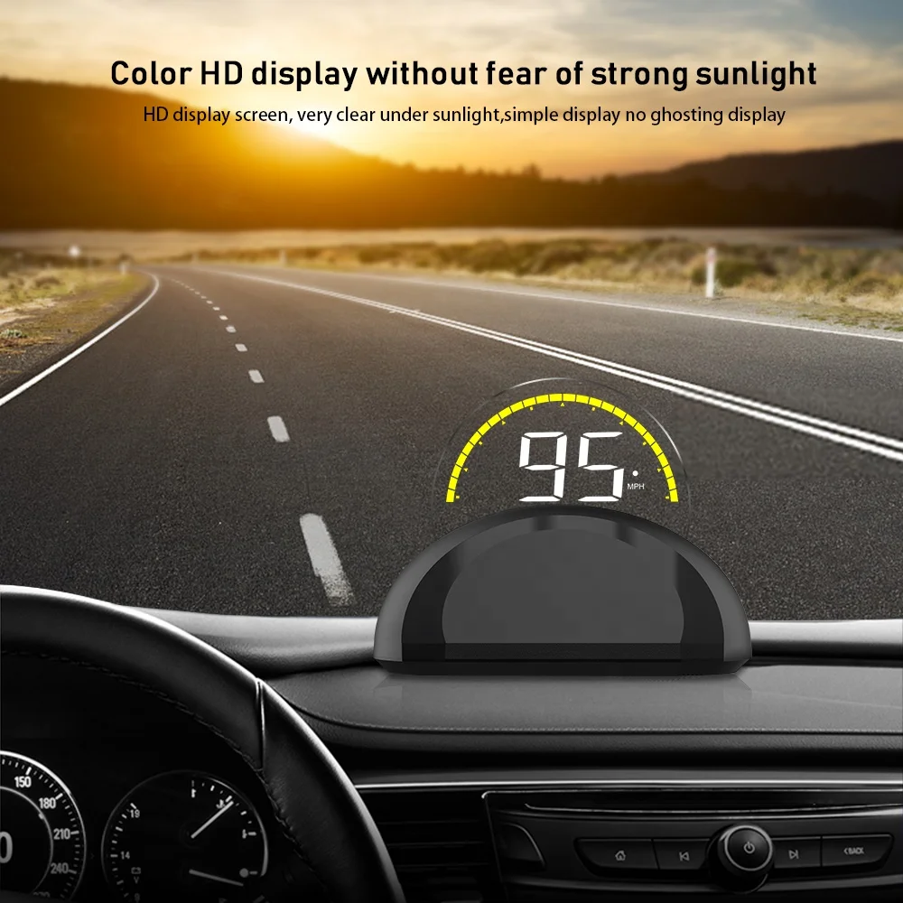 Wiiyii C700 Car HUD Head-up Display Windshield Projector OBD Digital Speedometer Display Speedometer Security Car Accessories