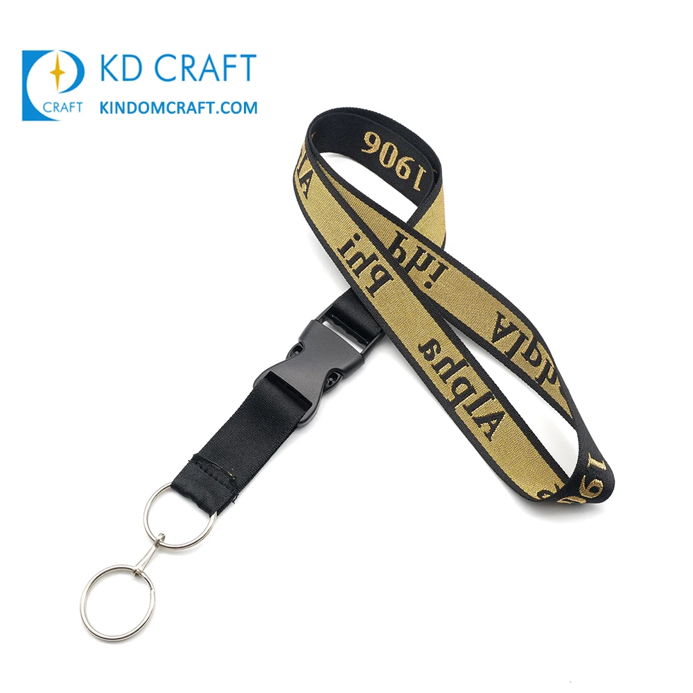 Высококачественный съемный шейный ремешок вышитый Жаккардовый Логотип персонализированный полиэфирный тканый шнурок на заказ