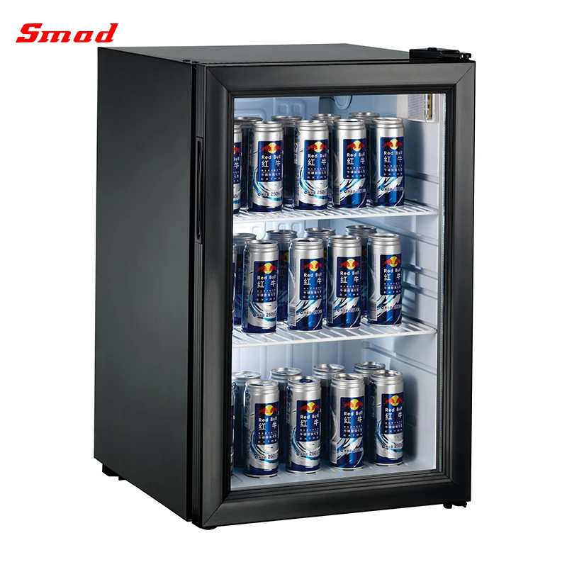 21Lガラス扉シルバーカラーエナジードリンククーラーミニ冷蔵庫