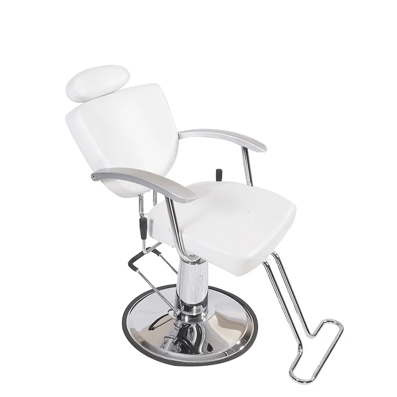 white reclining salon chair