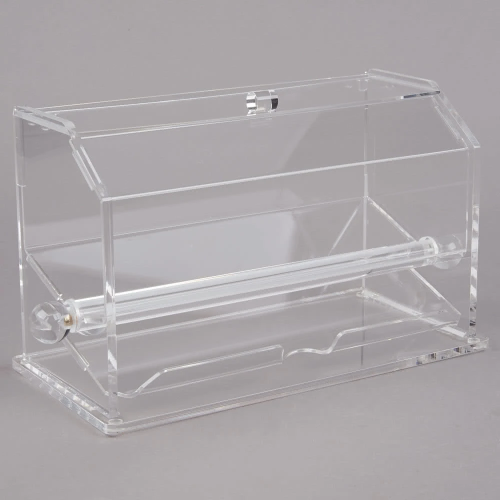 Winco ACSD-712, 10.75x4.75x7-Inch Clear Acrylic Straw Dispenser