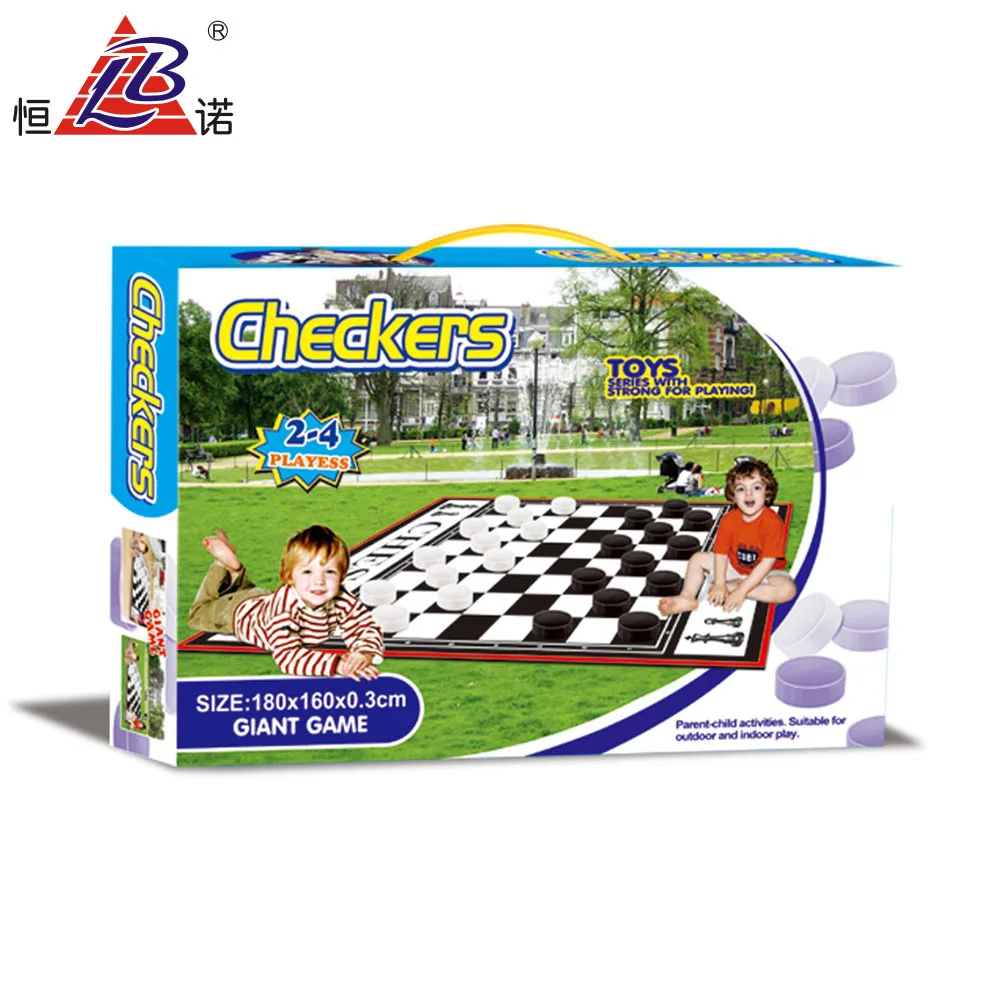 Backgammon Checkers Agate Chess Set for Kids Outdoor Chess Mat With 7P