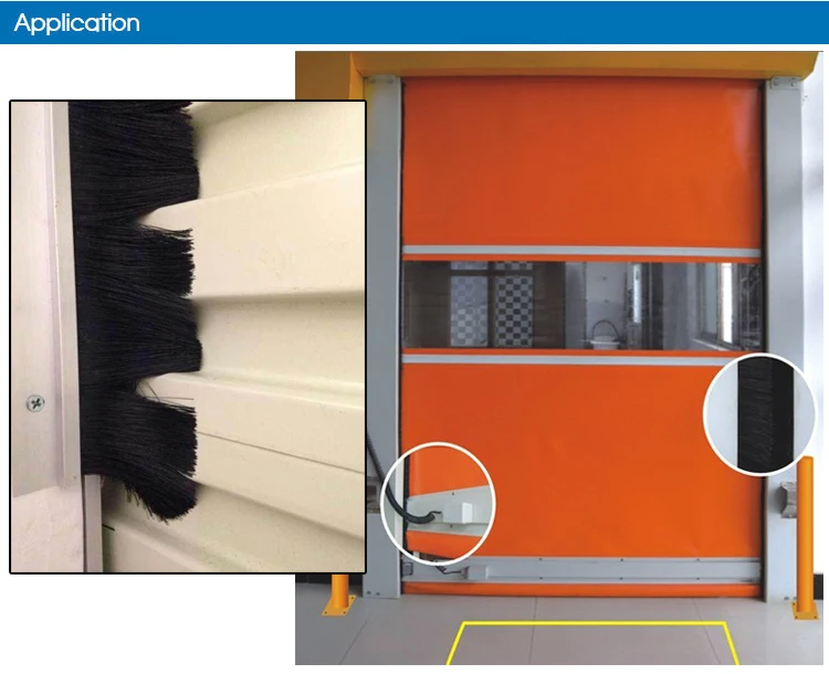 Industrial Sliding Gate Aluminum Strip Door Sweeps Sealing Brushes ...