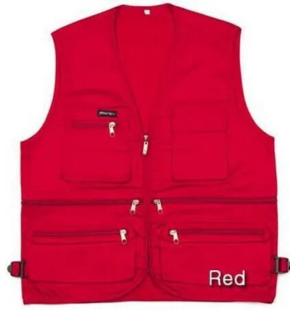 Red Orange Gray Black Fishing Vest