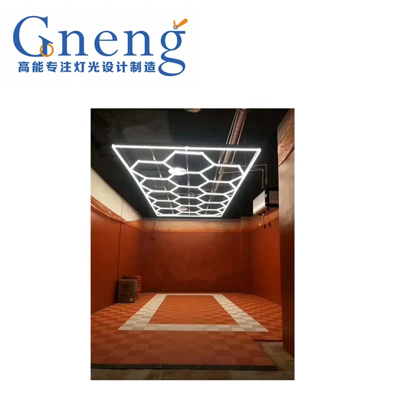 Gneng DIY OEM high CRI 95 supernova Автомобильная мастерская студия светодиодная сотовая Шестигранная настенная потолочная детейная