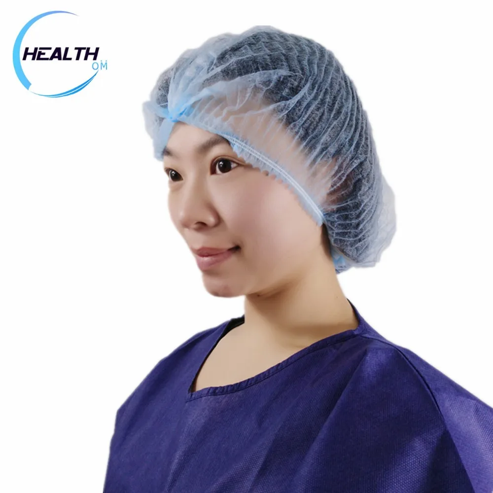 Nonwoven Cap Mob Hair Net For Food Industry Non-woven Disposable Blue  Detectable Metal Clip Elastic Head Cover - Buy Nonwoven Cap Mob Cap Hair Net  For Food Industry,Non-woven Disposable Mob Cap Blue