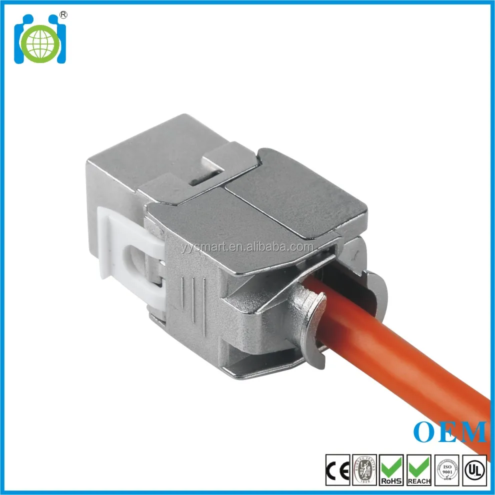 
Гнездо Keystone Jack RJ45 CAT6a FTP без инструментов 