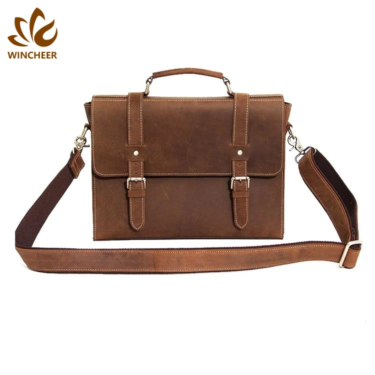 simple leather messenger bag