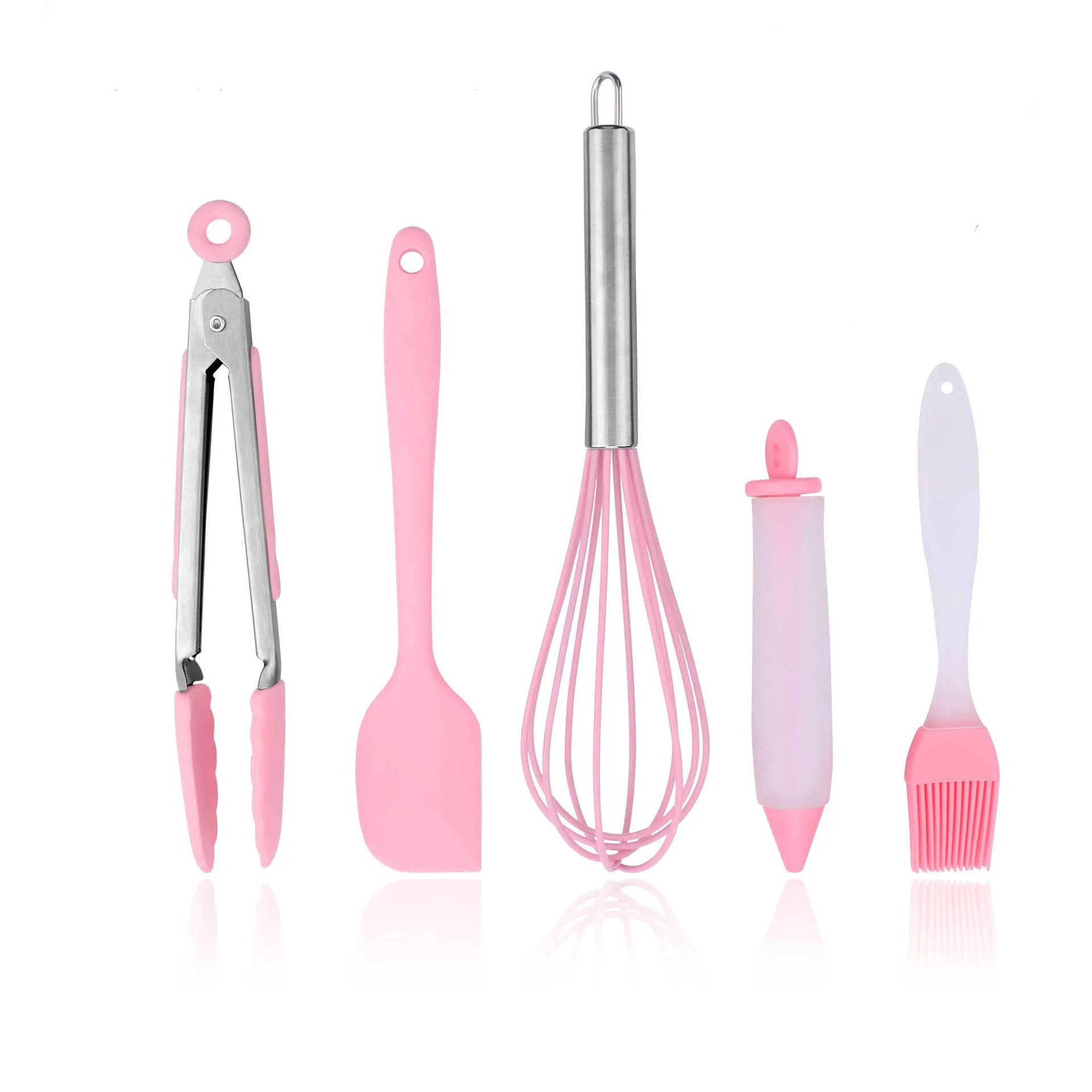 pink silicone baking set