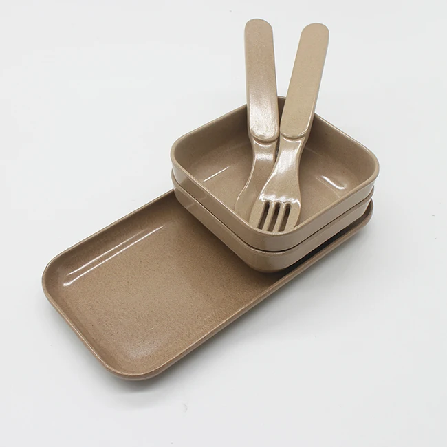 Airline Catering Sustainable Food Packaging Rice Husk Tableware