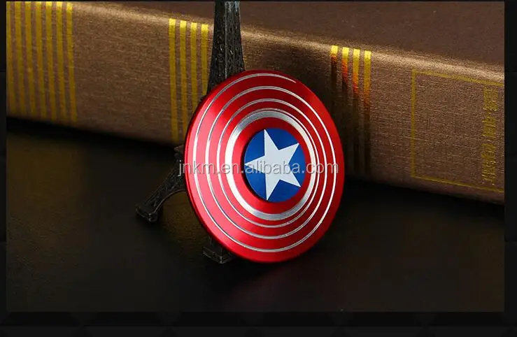 Hand Fidget Toy Captain America Shield Hand Spinner Metal Finger Stress Reduce Hand Finger Spinner