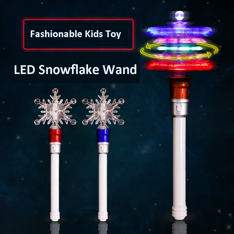 
 Рождественские светодиодные игрушки, снежинка, вращающаяся палочка, игрушка, парк развлечений, креативная светодиодная вращающаяся музыка, ветряная мельница  