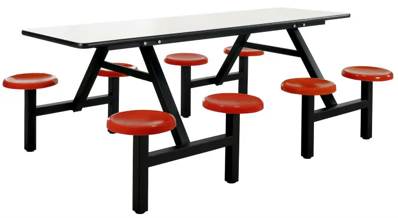 Durable school Canteen table and chair/8 seats canteen table