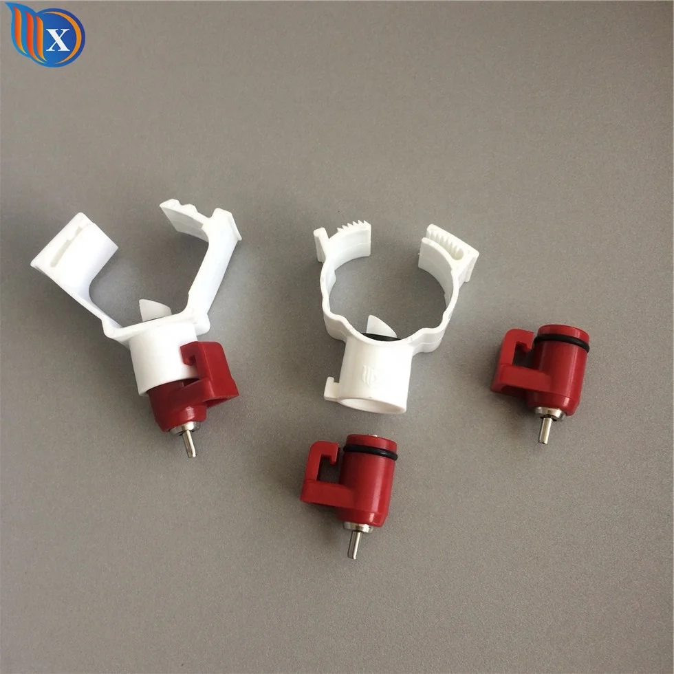 Automatic Auto Chicken Quail Poultry Nipple Drinker With Drip Cup 22mm square Tube Pipe Poultry Equipment