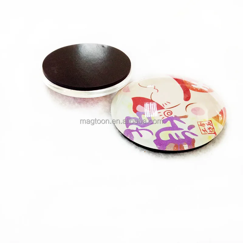 Стеклянный магнит на заказ 3d Круглый купол хрустальный стеклянный для холодильника магниты