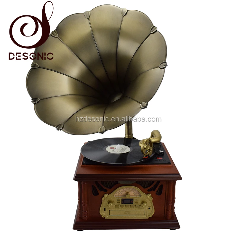 蓄音機用のレコード 蓄音機クラシック グラモフォーン アンティーク調レコードプレイヤー