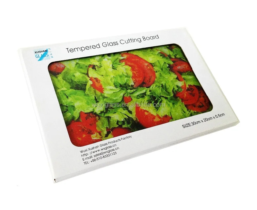 Clear Tempered Glass Cutting Board,12 X 16 Inches,Smooth Surface