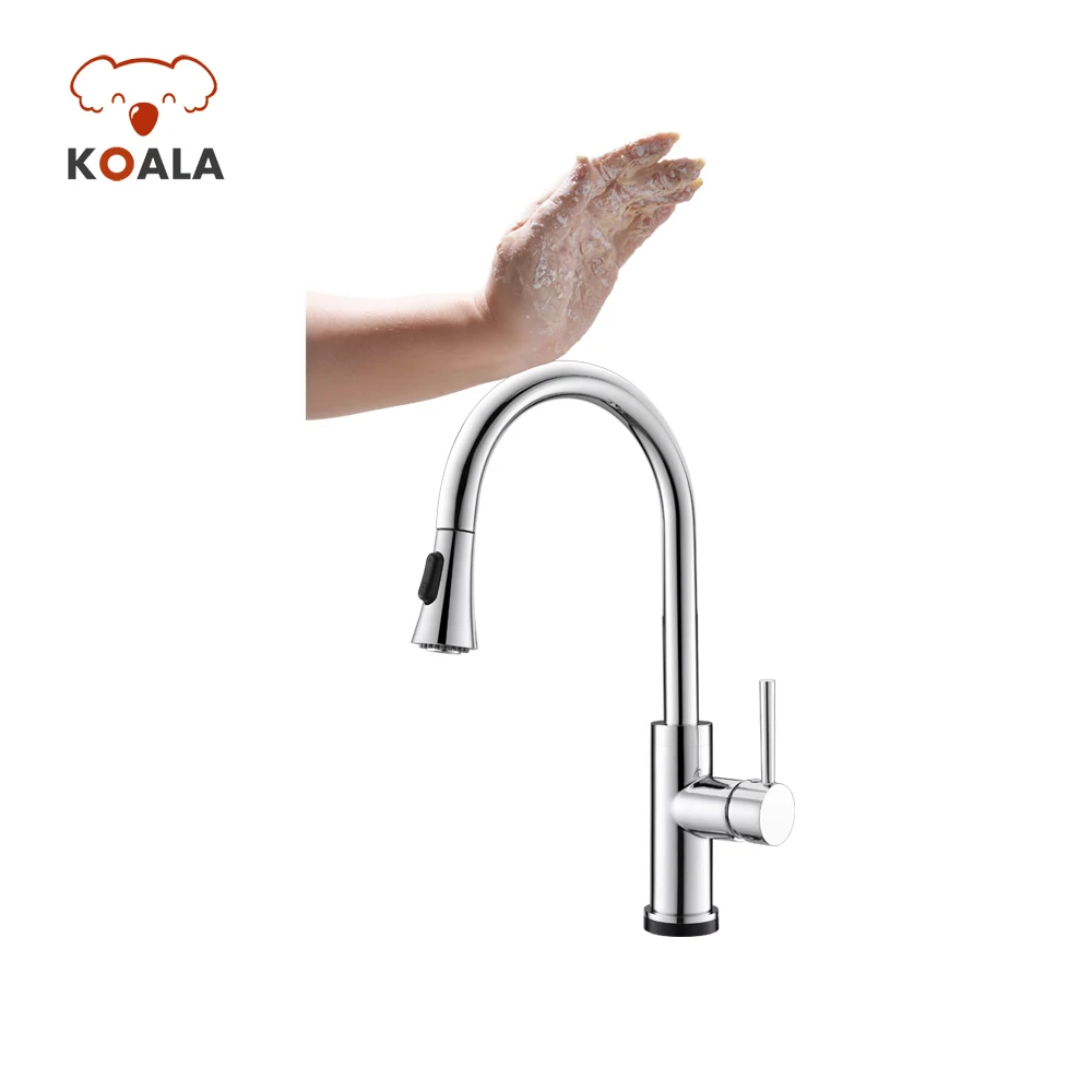 China Electronic Automatic Sensor Kitchen Europe Amazon Kichen Mixed Aqua Hand Touch Faucet