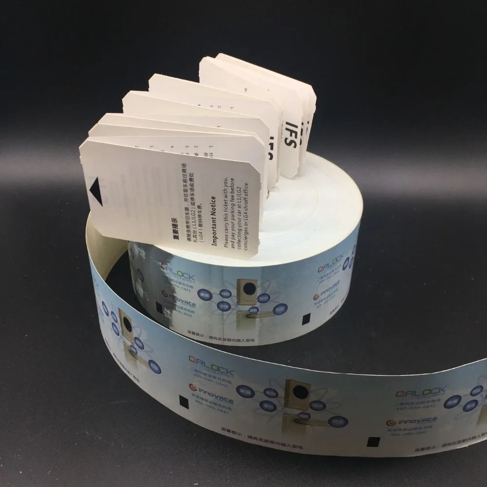 Factor Supply Fanfold Thermal Ticket with Lo-Co Magnetic Stripe CR80 Thermal Paper Ticket