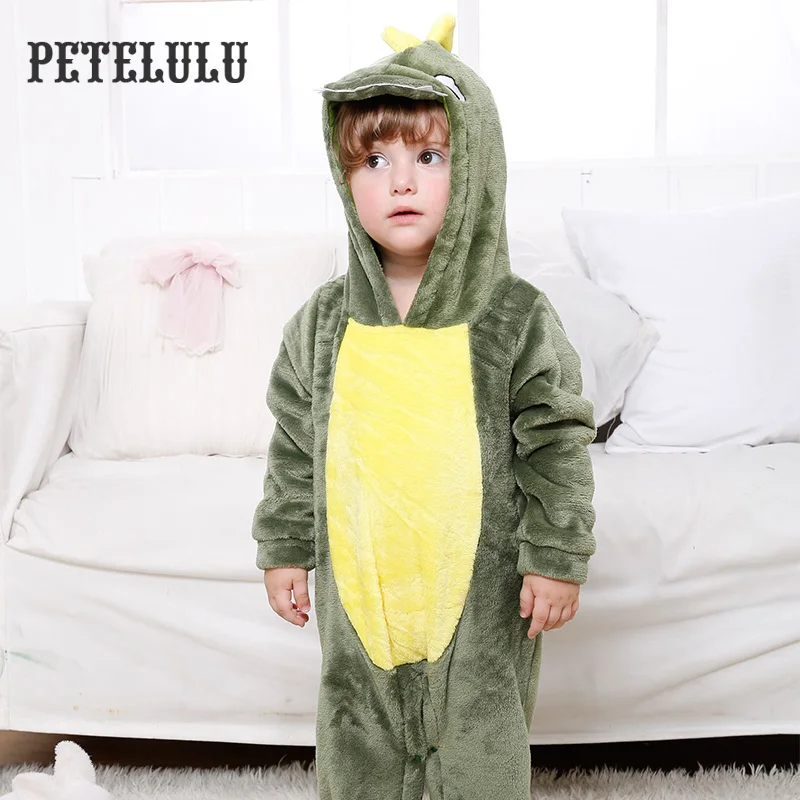 
 Всего тела животных пижамы милые животные детская одежда флис детский комбинезон  