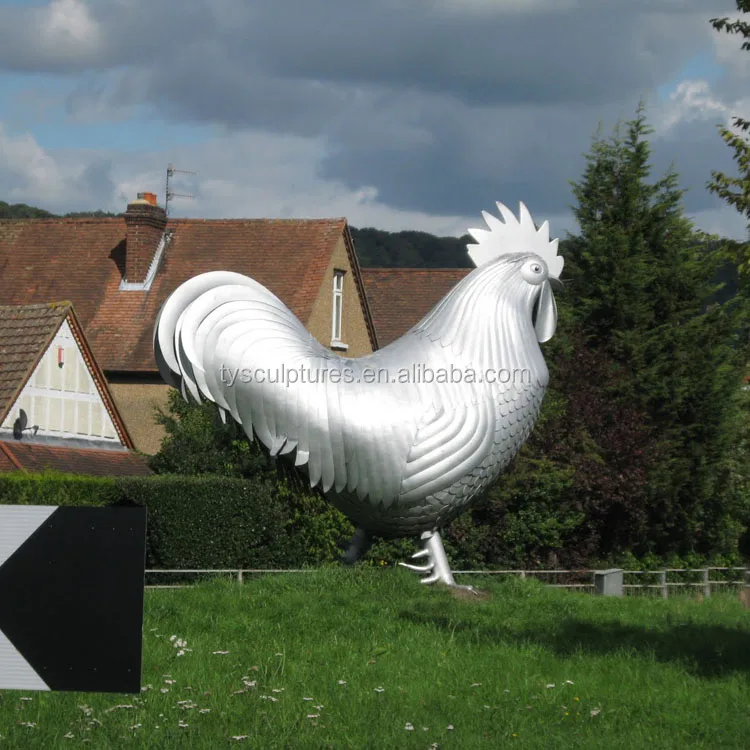 Activité-Résine Coq Statue Décoratif Poulet Statue Oeuvre Réaliste Jardin Poulet Ornement Animal