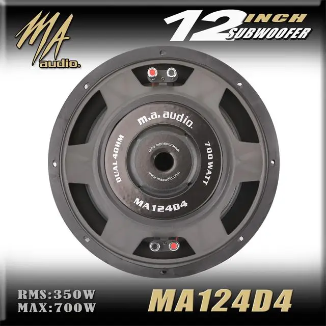 MA AUDIO 12inch Car Audio Sound Speaker System with 10inch Subwoofers