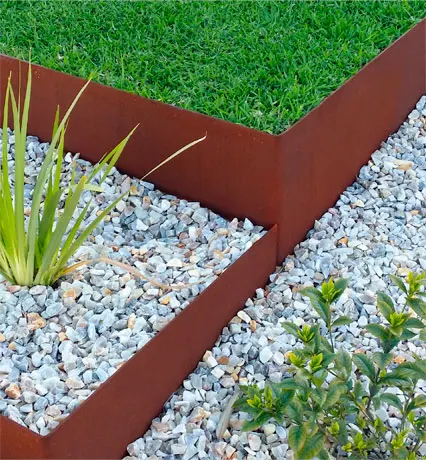 Corten Steel Lawn Edging Metal Fence Flexible Border