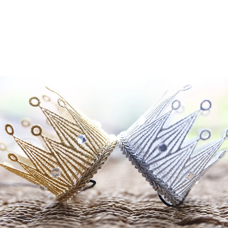 Wholesale Baby Gold Tiara Crowns Soft Princess Headbands