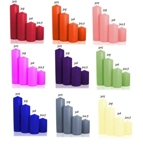 2023 the Most Popular Pillar Shape Paraffin Wax Luminescence Pillar Candle in Bulk