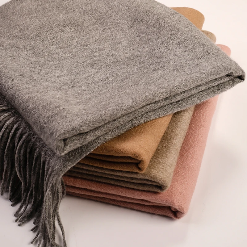 Mongolia Cashmere Solid Color Pashmina Scarf Oversized Shawl