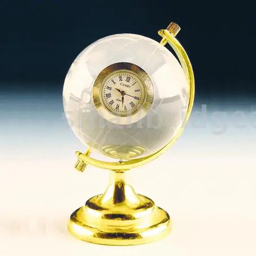 New Design Tall table Crystal Globe Clock