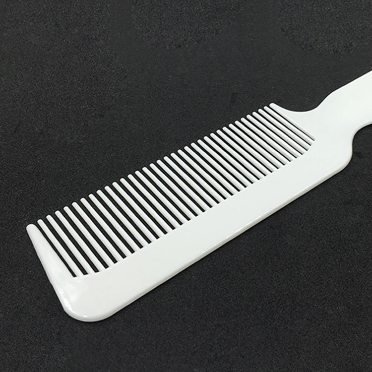 Профессиональная парикмахерская расческа из белого пластика с плоским верхом 22