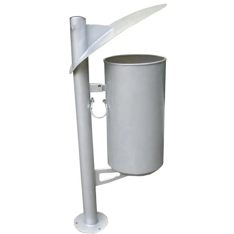 Title Forward Pole Mounted Metal Outdoor Trash Bin/dustbins