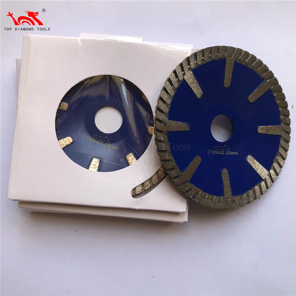 Диаметр 5 дюймов турбо алмаз контур пильное полотно с портом «мама» диск для изгибами совершает резку по гранит