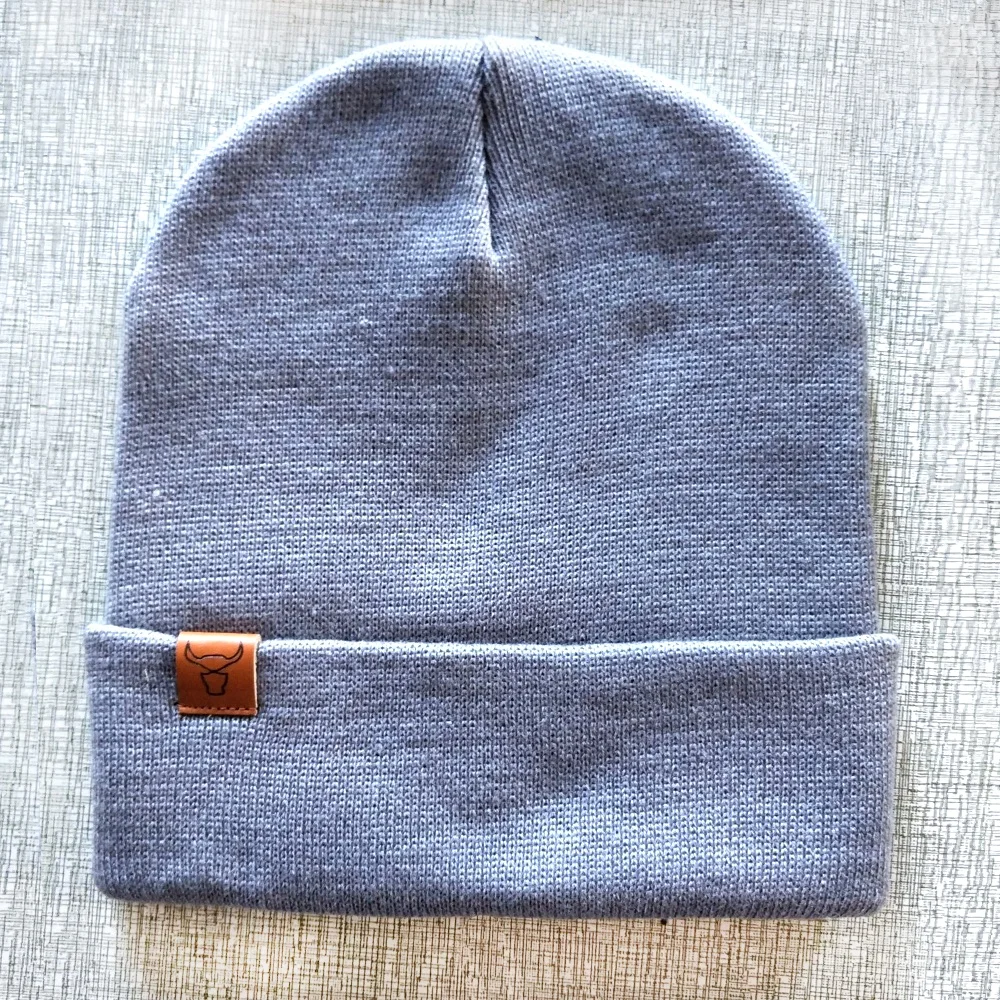 High Quality Custom Your Own Logo Winter Beanie Hats Knitted Beanie With a Woven Label