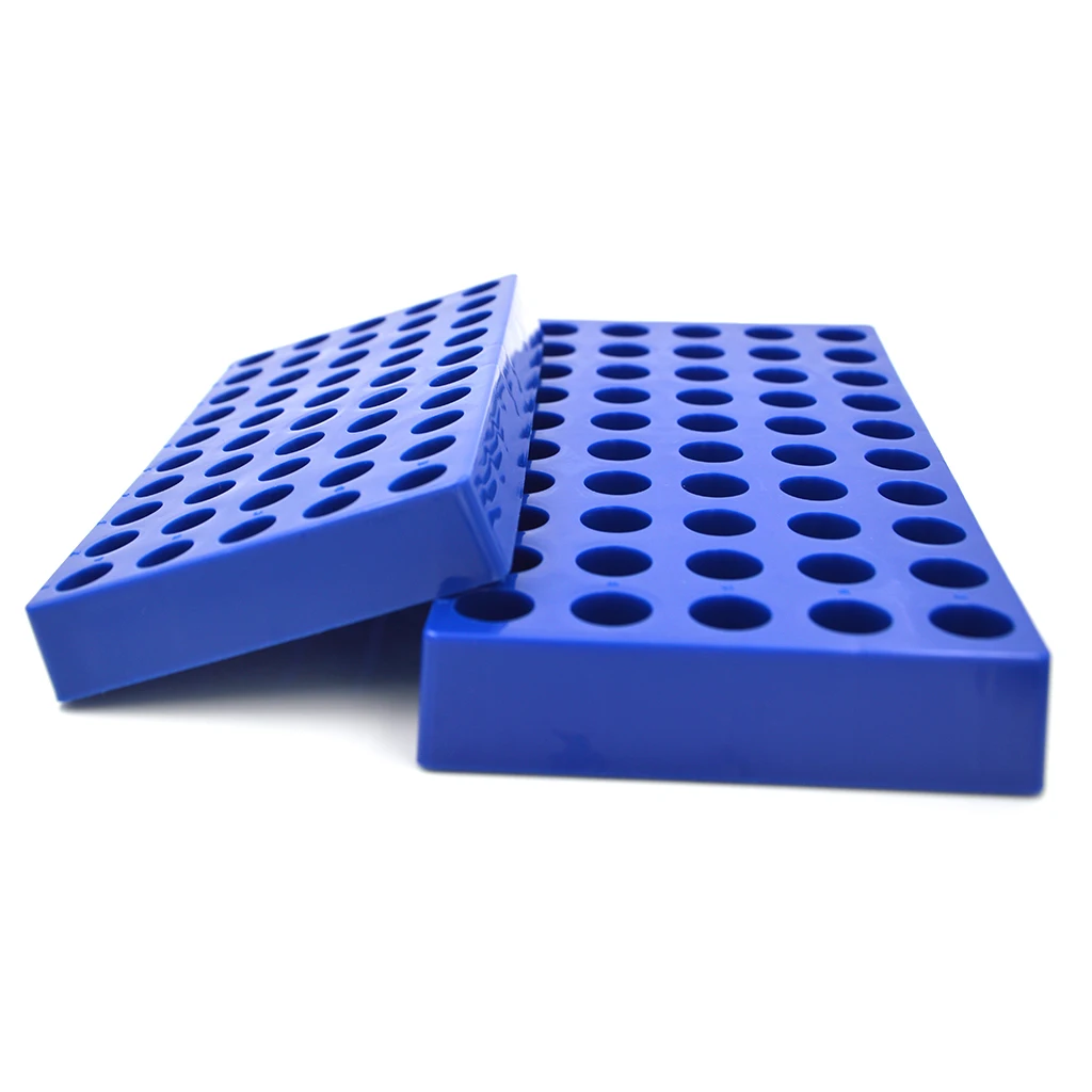 5x10 Array 4ml Sample Vial Holder PP Rack - Blue Color 50 Holes
