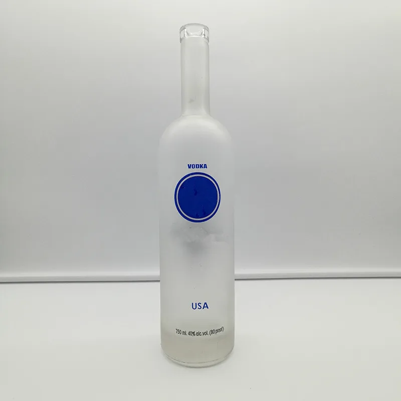 Wholesale Empty clear 750ml Glass Liquor Bottles for Vodka Whiskey Spirits Alcohol