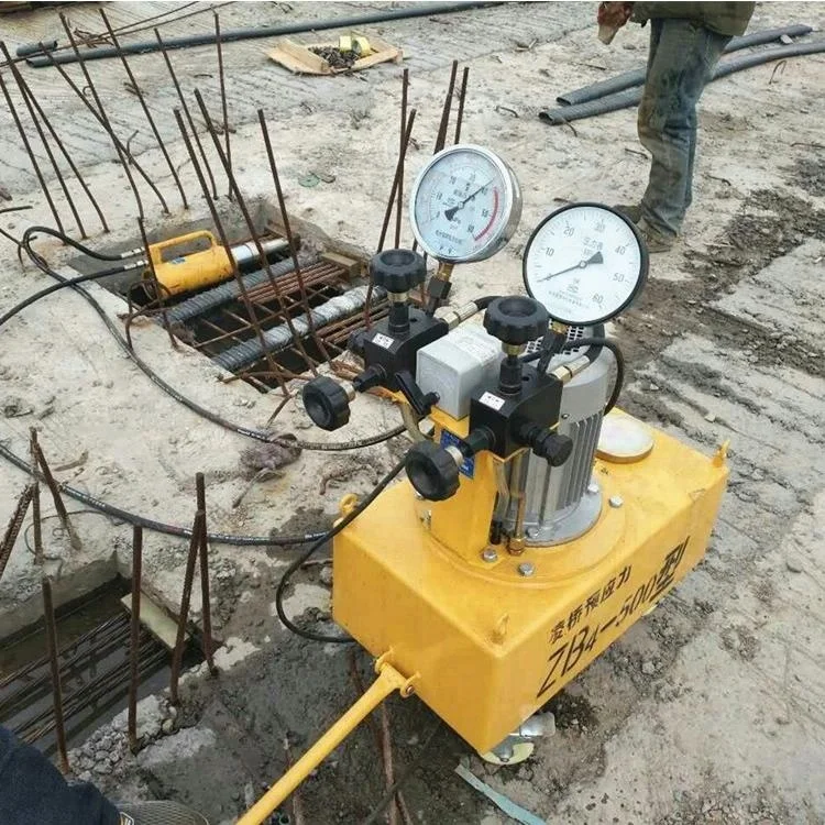 Hydraulic Mono Single Strand Post Tensioning Jack With Prestressed Electric Oil Pump