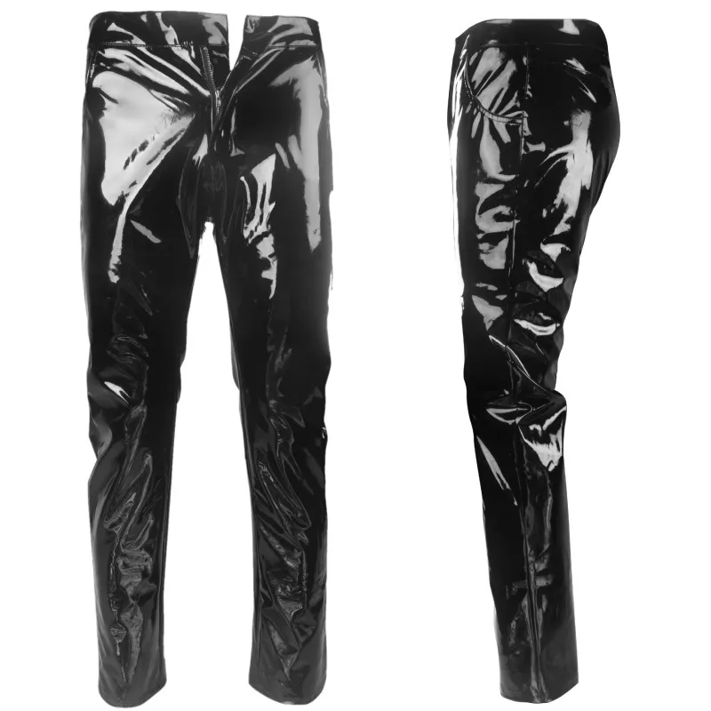 Pantalon Cuir Homme Punk Gothique – Stretch Ajusté, Style Motard Rétro, Pantalon Moto Long En Cuir Véritable