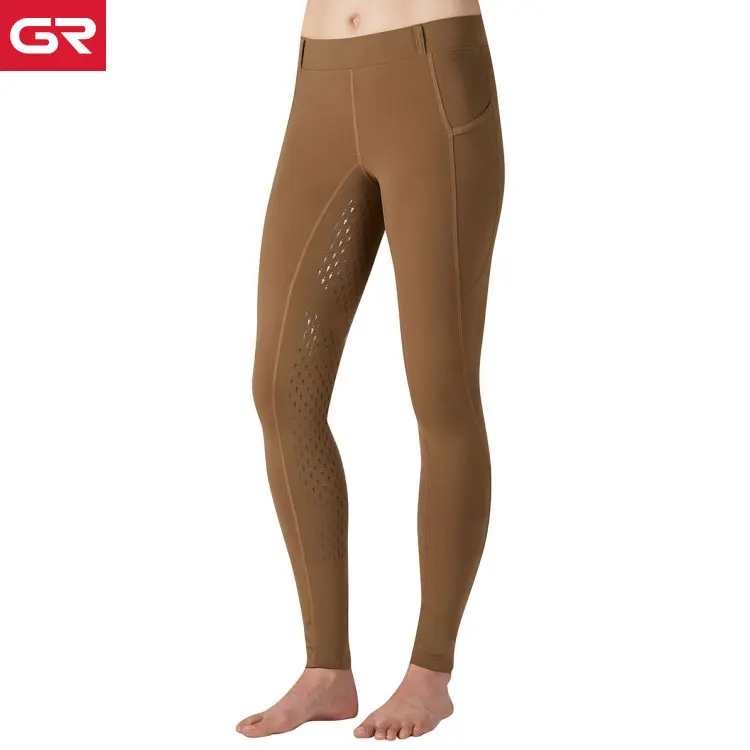 Premium Breathable Custom Equestrian Breeches Pants Full Seat Silicone