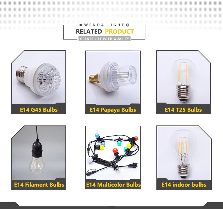 Free shipping to USA G30 125pcs Light Bulb Outdoor Yard Lamp String Light with Black Lamp Wire