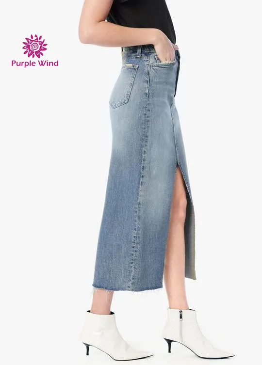High Quality Women Dresses Clothing Straight Lady Jean Long Denim Skirts Wholesale Denim Skirts Dress