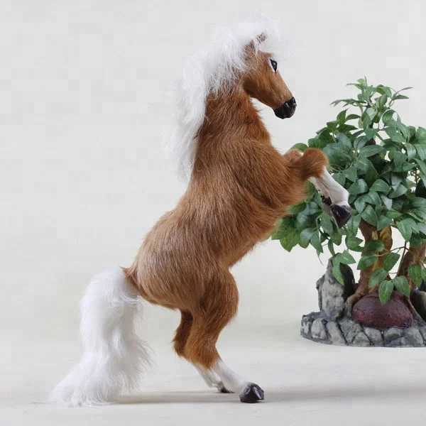 Faux Fur High Simulation China Mini Toy Horse