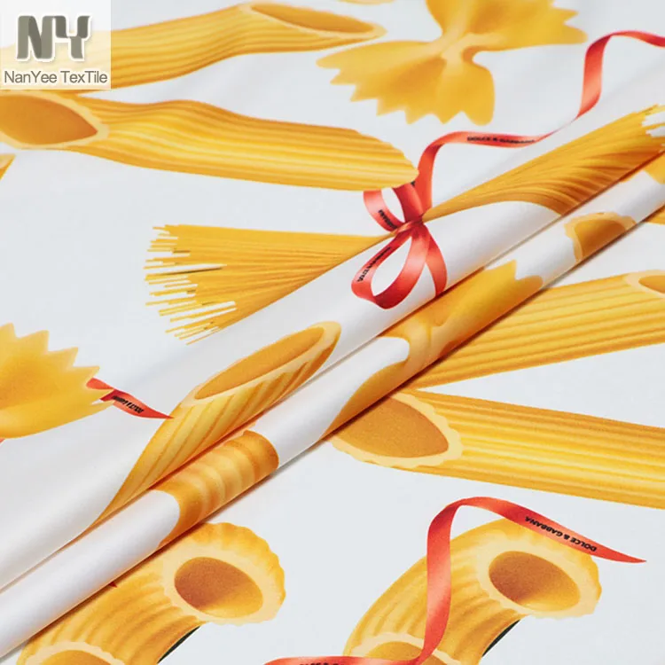 Nanyee Textile Wholesale Spaghetti Design Food Prints Fabric
