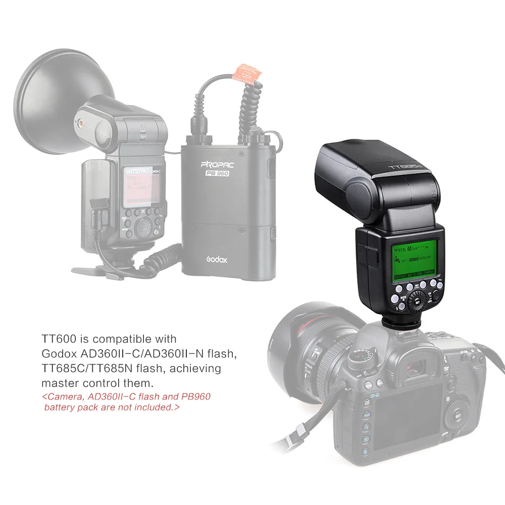 Оригинальная Беспроводная вспышка Godox Thinklite TT600 2 4G GN60 для Камеры Pentax Olympus
